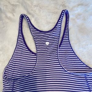 Purple & White Striped Lululemon Tank